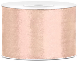 Tasiemka satynowa, jasna brzoskwinia, 50mm/25m