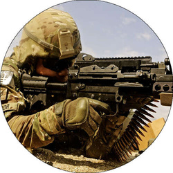 Opłatek tortowy 14 cm Wojsko 1 szt.