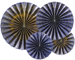 Rozety Papierowe Dekoracyjne Granatowe Mix 4szt.