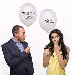 Balony 14" Will you..., Pastel White, 5 szt.