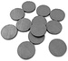 Magnesy Czarne Okrągłe Dekoracyjne 20x3mm 12szt