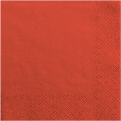 Serwetki trójwarstwowe, czerwony 33x33cm 20szt.