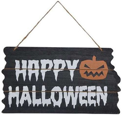 Tabliczka Zawieszka HAPPY HALLOWEEN Dynia 34x19cm