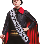 Szarfa Taśma MISTER HALLOWEEN Król Imprezy Balu