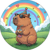 Opłatek tortowy 20 cm, Kapibara 1 szt.