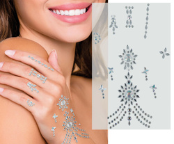 Naklejki Biżuteria Srebrne Klejnoty Ręce Dłonie