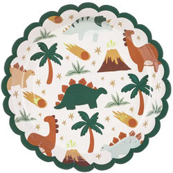 Talerzyki Papierowe Dinozaury Dino, 18x18cm 6szt.