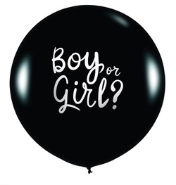 Balon Boy Or Girl niebieskie i różowe konfetti 1sz
