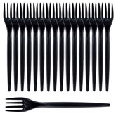 Widelce wielokrotnego użytku ECONOMY czarne 100szt