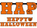 Baner napis HAPPY HALLOWEEN, 210cm, 1 szt. 