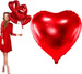 Balon foliowy Serce, czerwony, 45cm, 1 szt.
