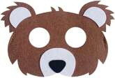 Maska Filcowa MIŚ Niedźwiadek, 18x12 cm, 1szt.