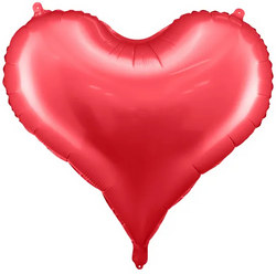 Balon foliowy Serce, 75x64,5 cm, czerwony, 1 szt.