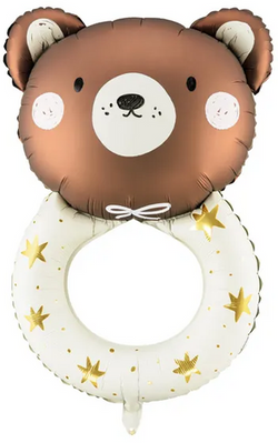 Balon Foliowy Grzechotka MIŚ Baby Shower 61x88cm