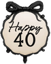 Balon Foliowy Happy 40 URODZINY Kokarda 47x53cm