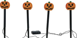 Lampki Ogrodowe Świecące DYNIE Halloween 33cm 4szt