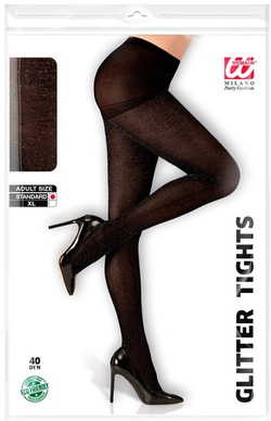 Rajstopy CZARNE Brokatowe Sylwester 40 DEN
