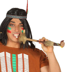 Indiańska FAJKA POKOJU Indianin Wódz Apacz 44cm