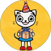 Opłatek tortowy 29 cm, Kotka Kici Kici 1 szt.