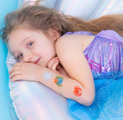 Tatuaże Zmywalne OCEAN Morski Podwodny Świat 21szt