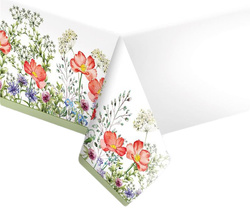 Obrus Papierowy Łąka Kwiaty Maki Polne 120x180cm