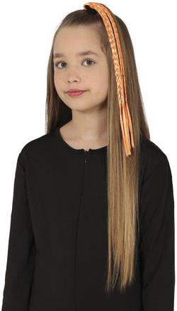 WAROCZYKI Pasemka do Włosów POMARAŃCZOWE 35cm 3szt
