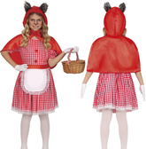 Kostium Strój CZERWONY KAPTUREK USZY WILKA 5-6 lat