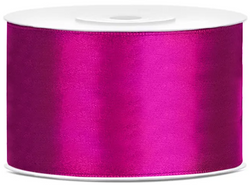 Tasiemka satynowa, fuksja, 38mm/25m