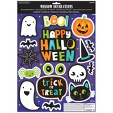 Naklejki na okno Halloween, 1 kpl.