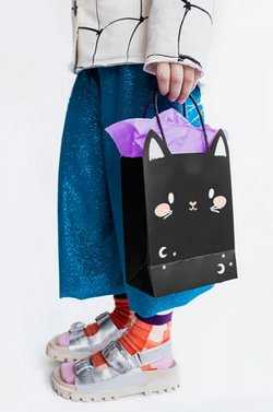 Torebka na prezenty Czarny Kot Halloween 1 szt.