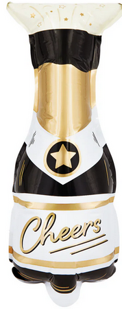 Balon Foliowy STRZELAJĄCY KONFETTI Szampan 20cm