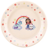 Talerzyki Papierowe KOCI DOMEK GABI 23cm 6szt.