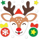 Dekoracja Ozdoba Żelowa na Okno RENIFER Zima