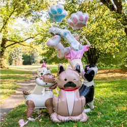 Balon foliowy stojący Pies Pudelek 58x84cm