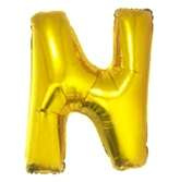 Balon Foliowy Litera "N", Złoty, 45 cm, 1 szt.