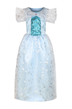 Strój Księżniczka Niebieska 130/140, 1 szt.