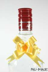 Wstążki ściągane kokardki 1cm, 50 szt, jasny złoty