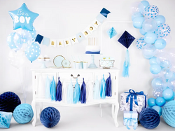 Tasiemka satynowa, błękitna, 38mm/25m