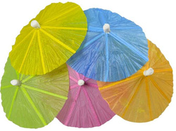 Parasolki Papierowe do Drinków Kolorowe 10cm 16szt