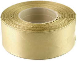 Tasiemka satynowa 38 mm x 32 m, złoty koniakowy