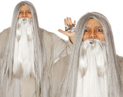 Peruka szara w pudełku, 1 szt.