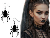KOLCZYKI Czarne PAJĄKI Tarantule Czarna Wdowa 2szt