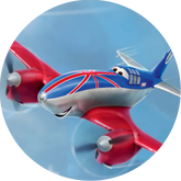 Opłatek tortowy 14 cm, Samoloty 1 szt.