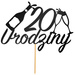 Topper na Tort 20 URODZINY Party CZARNY