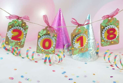 Zawieszki ze Sznureczkiem do Prezentów Krat 12szt.