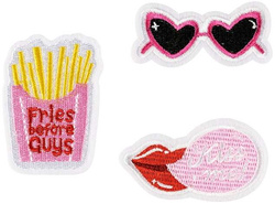 Naprasowanki Kiss me, mix, 4.5-6.5x3-6 cm, 3szt.
