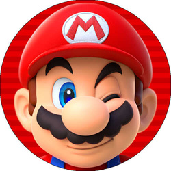 Opłatek tortowy 29 cm, Super Mario 1 szt.