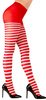 Rajstopy Śnieżynki Czerwone Białe Paski 70 DEN, XL