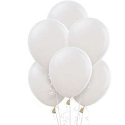 Balony pastelowe 14 cali, 25 szt. , białe