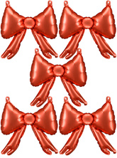 Balony Foliowe CZERWONE KOKARDKI 25,5x25cm 5szt.